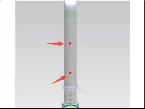 Countersunk head socket head screw with column